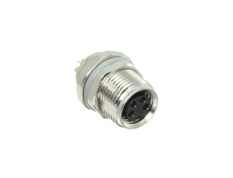 Złącze okrągłe M8 żeńskie proste do lutowania 4pin 30V T4031017041-000