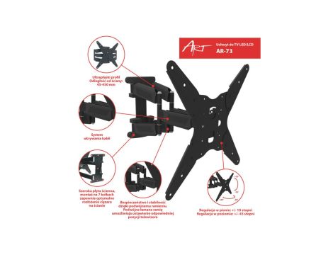 Uchwyt ART AR-73 (Uchylny 19 - 55 max. 35kg)