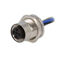 Złącze okrągłe M12 żeńskie proste 5-PIN 60V 0,2m T4171110005-001