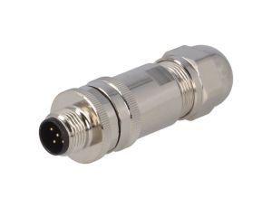 Złącze okrągłe M12 męskie proste ekranowane 5pin 60V PG9 T4111012051-000