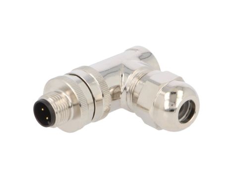 Złącze okrągłe M12 męskie kątowe ekranowane 4pin 250V PG7 T4113011041-000