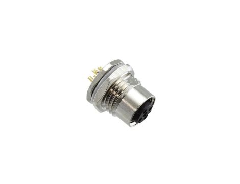 Złącze okrągłe M12 żeńskie proste do lutowania 5pin 60V T4131012051-000