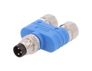 Złącze okrągłe M8 męskie i żeńskie x2 3-PIN Y T4081112003-000