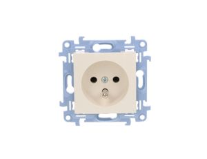Simon 10 Gniazdo pojedyncze z uziemieniem kremowy 16A, szybkozłącza, CGZ1C.01/41