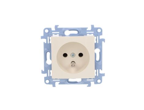 Simon 10 Gniazdo pojedyncze z uziemieniem kremowy 16A, szybkozłącza, CGZ1C.01/41