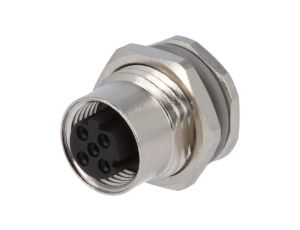 Złącze okrągłe M12 żeńskie proste do lutowania 4-PIN 250V T4131512041-000