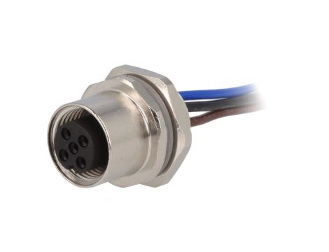Złącze okrągłe M12 żeńskie proste 3pin 250V 0,2m T4171310003-001