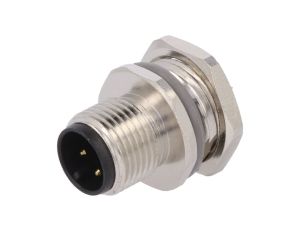 Złącze okrągłe M12 męskie proste do lutowania 4-PIN 250V T4132012041-000