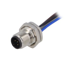 Złącze okrągłe M12 męskie proste 5-PIN 60V 0,5m T4171010005-002