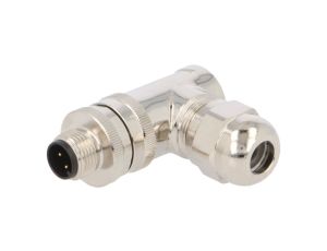 Złącze okrągłe M12 żeńskie kątowe ekranowane 4-PIN 250V PG7 T4112511041-000