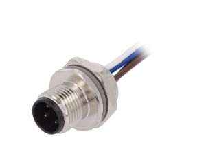 Złącze okrągłe M12 męskie proste 4-PIN 250V 0,2m T4171210004-001