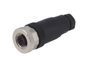 Złącze okrągłe M12 żeńskie nieekranowane proste 3-PIN 250V PG7 T4110001031-000