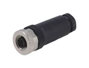 Złącze okrągłe M12 żeńskie proste nieekranowane 4-PIN 250V PG9 T4110002041-000