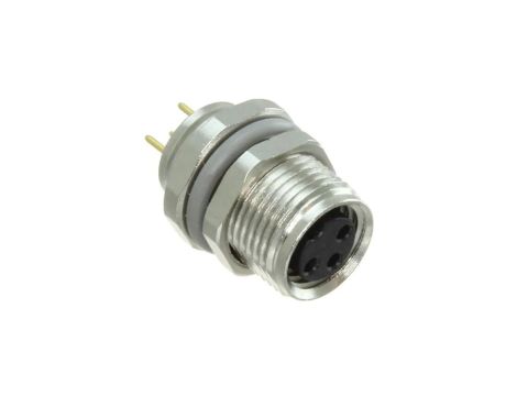 Złącze okrągłe M8 męskie proste montaż THT 3pin 60V T4041017031-000
