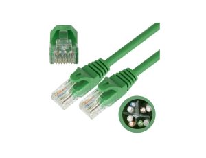 Patchcord UTP kat.6 kabel sieciowy LAN 2x RJ45 linka zielony 2m NEKU