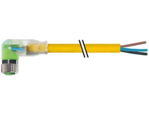 Konektor M8 żeński kątowy z wolnym końcem przewodów 10m 7000-08121-0301000