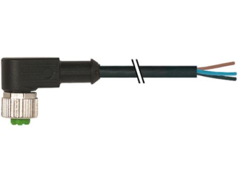Konektor M12 żeński kątowy z wolnym końcem przewodów 3m 7000-12321-6130300