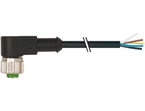 Konektor M12 żeński kątowy z wolnym końcem przewodów 5m 7000-12361-6150500