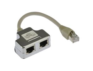 Adapter typu rozdzielacz 2xRJ45/1xRJ45 kat.5e FTP
