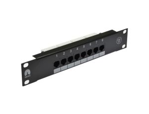 Patch panel RACK 10 kat.5e 8p UTP 1U czarny NEKU