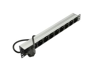 Listwa zasilająca RACK 19 1U 9 gniazd NEKU 1,8m