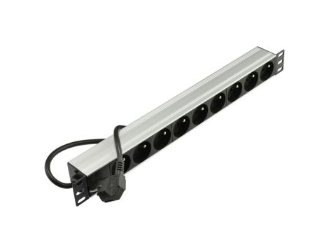 Listwa zasilająca RACK 19 1U 9 gniazd NEKU 1,8m