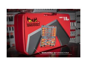 Zestaw szczypiec i wkrętaków izolowanych 1000V 18 elementowy Teng Tools TV18N 178700100