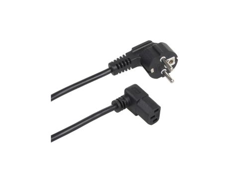 Kabel zasilający Maclean, kątowy, 3 pin, wtyk EU, 3m, MCTV-854