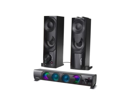Głośniki komputerowe soundbar Audiocore 3Wx2, LED, USB 5v, wejście liniowe, AC955