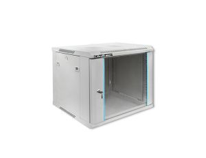 Qoltec Szafa RACK 19 9U 600 x 500 x 600 Hartowane drzwi Wisząca Stalowa obudowa Zamek Szara