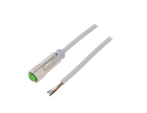 Złącze okrągłe M12 żeńskie proste z wolnym końcem przewodów 4-PIN 7044-12221-2140300