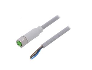 Złącze okrągłe M8 żeńskie proste z wolnym końcem przewodów 3-PIN 7014-08041-2100500