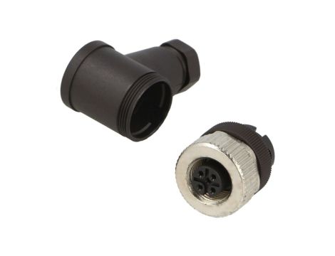 Złącze okrągłe M12 żeńskie kątowe 4pin 7000-12981-0000000