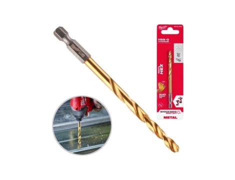 Wiertło do metalu HSS-G TIN 5,5x60/104mm 1/4 HEX MILWAUKEE
