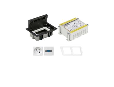 KONTAKT SIMON FLOOR BOX puszka podłogowa 1x gniazdo pojedyncze z/u + 1x gniazdo VGA + kaseta do wylewki