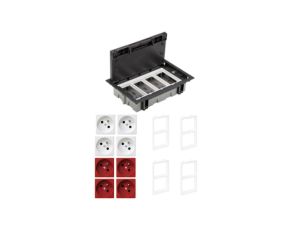 KONTAKT SIMON FLOOR BOX puszka podłogowa 4x gniazdo pojedyncze z/u + 4x gniazdo DATA do podłóg technicznych ( podniesionych )