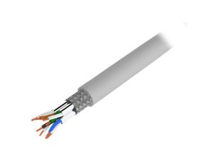 Przewód S/FTP Cat 6 Cu 27AWG PVC 100m szary