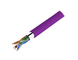 Przewód F/UTP Cat 6 Cu 4x2x23AWG LSZH 100m fioletowy