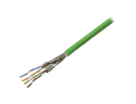 Przewód S/FTP Cat 6a Cu 23AWG PVC 20m zielony