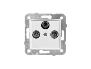 LINNERA S Gniazdo RTV-SAT końcowe biały połysk 91440041