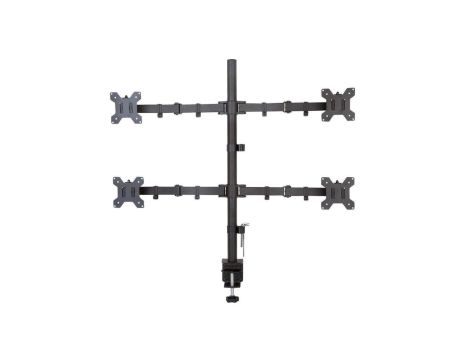 Uchwyt biurkowy poczwórny monitor LED/LCD 13-27 Cali 40Kg Czarny ICA-LCD 382-Q