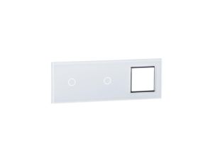 Livolo BIAŁY PANEL SZKŁO 1+1+1+ MIEJSCE NA GNIAZDO 70111G-61