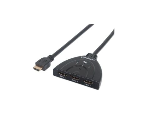 Trójportowy Przełącznik HDMI 3X1 4K zasilanie USB 207874