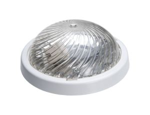 Oprawa ALFA, E27, 25-75W, biała-polipropylen, klosz przeźroczysty-poliwęglan, IP44, IK10 A2210-P