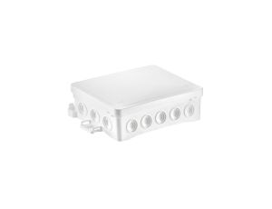 Puszka naścienna 90x40x135mm z dławnicą zintegrowaną samozatrzaskowa, bezhalogenowa, seria FASTBOXiHOOK biała IP54 NS9 35404106