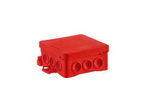 Puszka naścienna 85x40x85mm z dławnicą zintegrowaną samozatrzaskowa, bezhalogenowa seria FASTBOXiHOOK czerwona IP54 NS6 35346101