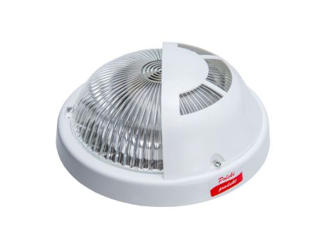 Oprawa EMOTION, E27, 60W, biała-polipropylen, klosz przeźroczysty-szkło, IP44, osłona A2250