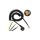 Przewód OMY spiralny H03VVH8-F z wtyczką 3x1 0,35m / 2,2m czarny