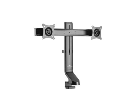 Uchwyt biurkowy na dwa monitory / podwójny Maclean, vesa 75x75 100x100, 17-27, max 14kg, MC-854