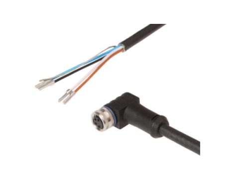 Złącze do samokonfekcjonowania M8 żeńskie 4pin kątowe druga końcówka niezarobiona 4x0.34mm 10m 60V IP67 VKA05371